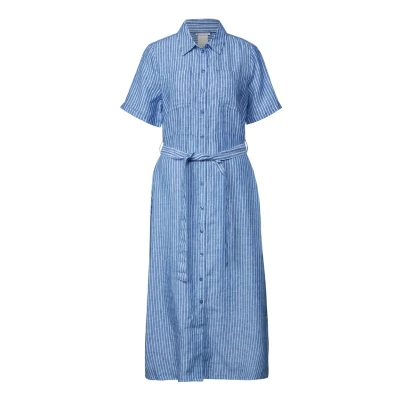 Abbildung von Street One Gestreiftes Blusenkleid, Damen, Größe: 46, Blau
