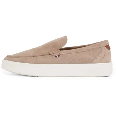 Abbildung von Tommy Hilfiger Slipper »MODERN LIGHT HYBRID SUEDE LOAFER«, Plateau, Schlupfschuh, Freizeitschuh, Halbschuh mit Label