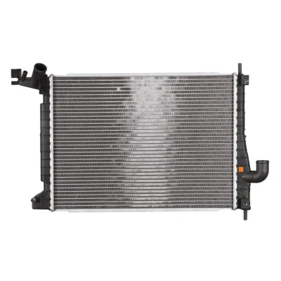 Abbildung von NRF 507527 Kühler, Motorkühlung Aluminium 496 366 42 mit Anbauteilen Kühlrippen gelötet OPEL: Vectra B Saloon