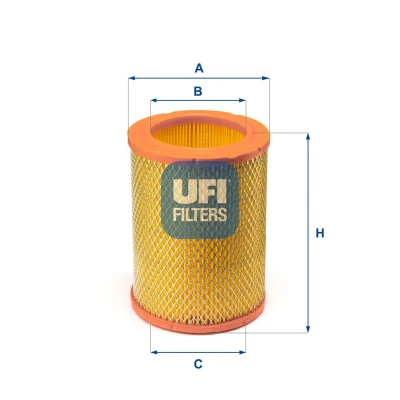 Abbildung von UFI 27.731.00 Luftfilter 171 128 Filtereinsatz RENAULT: Trafic I Van, 11 Hatchback, Super 5 DAF: 66 Saloon