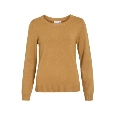 Abbildung von VILA Viril O NECK Strickpullover, Damen, Größe: XXL, Bistre