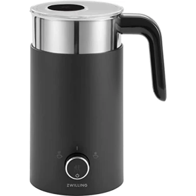 Abbildung von ZWILLING ENFINIGY Milchaufschäumer, Elektrischer Milchschäumer für heiße und kalte Milch sowie pflanzliche Milchalternativen, 400 ml, Schwarz
