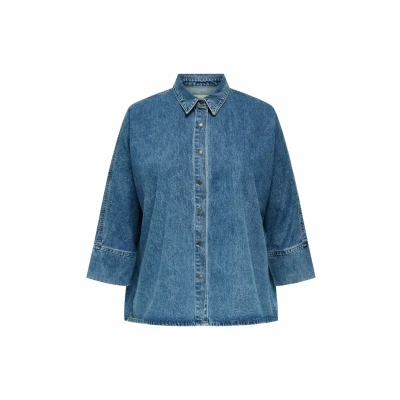 Abbildung von ONLY CARMAKOMA Jeansbluse »CARGRACE 3/4 DNM SHIRT CRO«