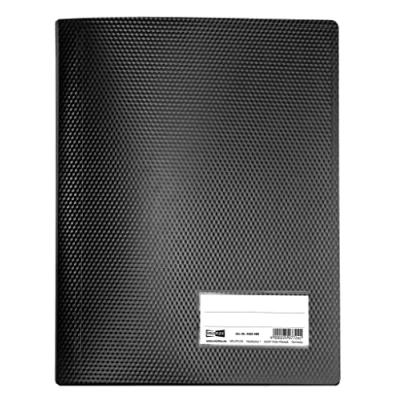 Abbildung von VELOFLEX 4420480 Sichtbuch Diamond DIN A4, mit 20 Klarsichthüllen aus dokumentenechter PP Folie, Sichtfenster, schwarz, Präsentationsmappe, Portfolio Ordner, 1 Stück