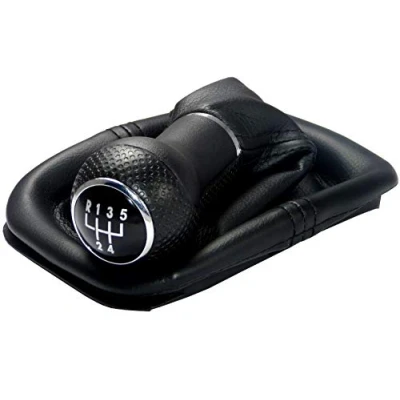 Abbildung von L &amp; P Car Design L&amp;P A252 Schaltsack Schaltmanschette Schwarz Schaltknauf 5 Gang 23mm kompatibel mit VW Golf 4 IV Rahmen Knauf Plug Play Ersatzteil für 1J0711113