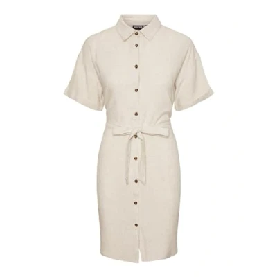 Abbildung von Pieces Vinsty Blusenkleid, Damen, Größe: XS, Oatmeal