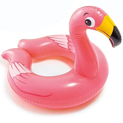 Abbildung von Warenhandel König Wasser Schwimmring Schwimmreifen Schwimmhilfe Spielzeug zum Baden Plantschen SpielenTier Kopf Verschiedene Motive (Flamingo)