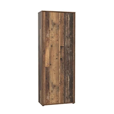 Abbildung von FORTE TEMPRA 2 Schrank 70 80, türig, Mehrzweckschrank, Aktenschrank oder Büroschrank, Old Wood Vintage Retro Holz Dekor, Holzwerkstoff, 73.7 cm breit x 197.5 hoch 34.8 tief