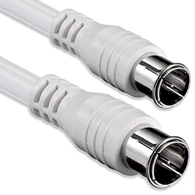 Abbildung von 1aTTack.de F Quick SAT Anschlusskabel 2,5 Meter 2x geschirmt Stecker (Quick) &gt; (vollständig geschirmt) weiß 85db