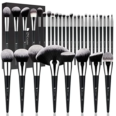 Abbildung von DUcare Professional Pinselset Makeup 32 Stücke Make up Pinsel set Premium Synthetic Kabuki Foundation Blending Schminkpinsel Concealer Lidschatten geschenke für frauen Schwarz
