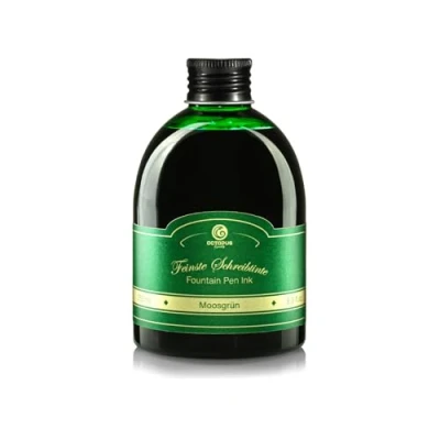 Abbildung von Füllhaltertinte in praktischer Nachfüllflasche,Schreibtinte für Füllhalter,Füllertinte,Kalligraphie Tinte Moosgrün 250ml