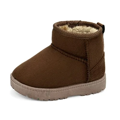 Abbildung von MK MATT KEELY Baby Winter Schuhe Kinder Jungen Mädchen Schneestiefel Kleinkind Plüsch Stiefel Braun EU 22(CN24)