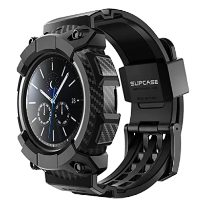 Abbildung von SUPCASE Armband für Galaxy Watch 3 [45mm] Robust Hülle Ersatzarmband Sport Band Bumper Case Schutzhülle [Unicorn Beetle Pro] (Schwarz)