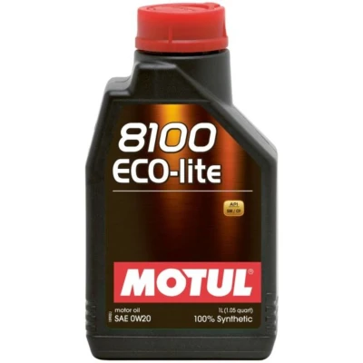 Abbildung von Motul 8100 ECO LITE 0W 20 1l Motoröl 108534 FORD: Galaxy Mk2 MPV, FIESTA 6, FOCUS 3 Turnier, MITSUBISHI: ASX Off Road, Lancer 8 Limousine, OUTLANDER
