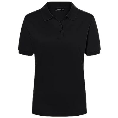 Abbildung von James &amp; Nicholson Damenpolo Classic Feines Piqué Poloshirt mit gestrickten Bündchen Farbe: Black Grösse: M