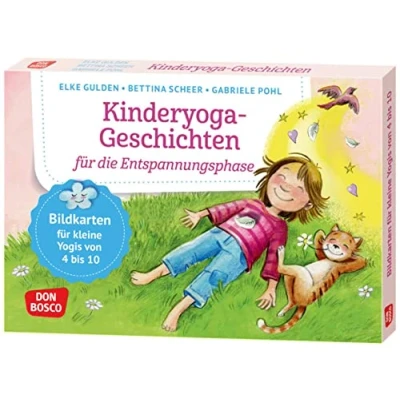 Abbildung von Kinderyoga Geschichten für die Entspannungsphase: Bildkarten kleine Yogis von 4 bis 10, zu Traumreisen und Tiefenentspannung einladen. ... innere Balance. 30 Ideen auf Bildkarten)