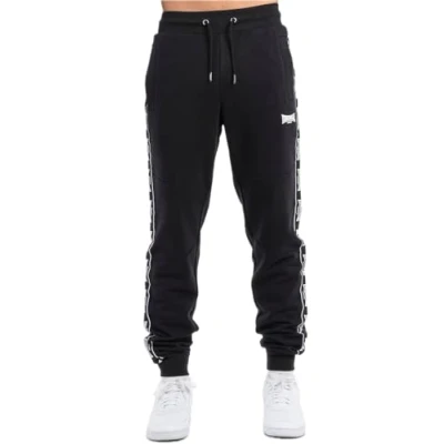 Abbildung von Lonsdale Jogging Schmale Passform Tenston Jogginghose, Herren, Größe: Large, Black white