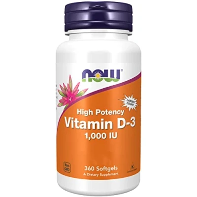 Abbildung von Now Foods, Vitamin D3, 1.000 IU, 360 Weichkapseln, Laborgeprüft, Hochdosiert, Glutenfrei, Sojafrei