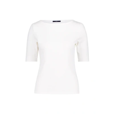 Abbildung von zero MIT Uboot Ausschnitt Tshirt basic, Damen, Größe: 34, Offwhite