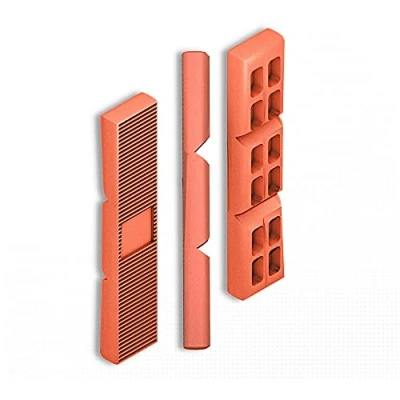 Abbildung von DOJA BARCELONA 10mm Abstandshalter Kunststoff Abstandhalter Orange PACK 100 Kunststoffkeile Unterlegplatten Unterlegkeile, Plastic Spacers, Verglasungsklötze, Unterleger Plastik Keile