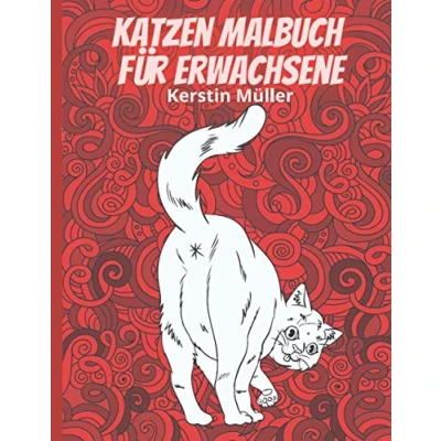 Abbildung von Katzen Malbuch für Erwachsene: Ein lustiges Geschenk Katzenliebhaber
