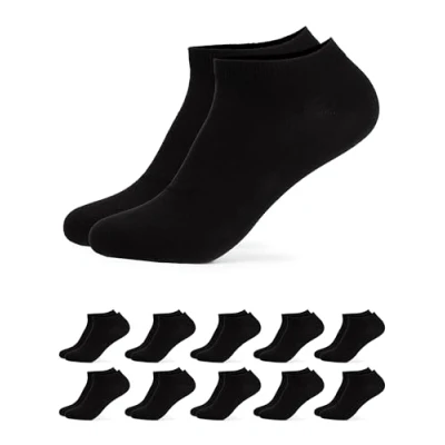 Abbildung von Occulto Herren 100% Baumwolle Sneaker Socken 10er Pack (Modell: Ingmar) Schwarz 43 46