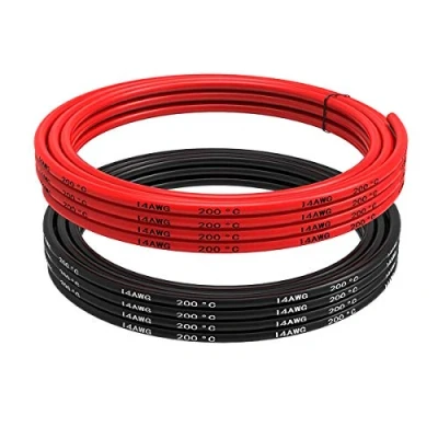 Abbildung von Makerfire 14 Gauge Silikon Draht 6 Meter 2,07mm² 14AWG (3 Schwarz und 3 Rot) Weich Flexibel Niedrige Impedanz