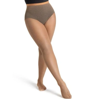 Abbildung von Capezio Damen Professional Fishnet Seamless Tight Strumpfhose, beige (Porcelain), S/M