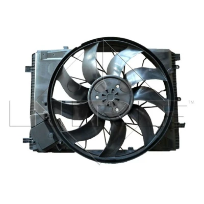 Abbildung von NRF 47853 Lüfter 515 12 850 mit Kühlerlüfterrahmen (Zarge), bürstenloser Motor MERCEDES BENZ: E Class Saloon
