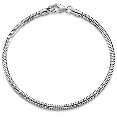 Abbildung von Materia Silberarmband Herren 925 silber Schlangenkette Herrenschmuck 3mm SA 141 23cm