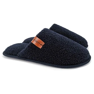 Abbildung von ofoot Womens Warm Fuzzy House Tofflor Inomhus sovrumsskor med Memory Foam innersula Halkfri gummisulor
