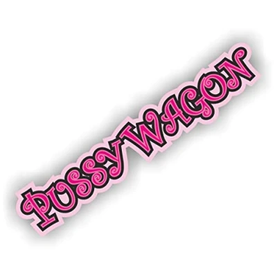 Abbildung von folien zentrum Pussy Wagon 17,5x3,5cm hochwertiger Aufkleber Auto Tuning OEM &amp; JDM Autosticker Lustige Sprüche für Car Sticker Autoaufkleber Stickerbomb Made in Germany 165