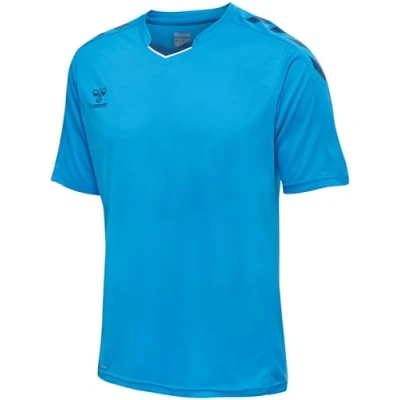 Abbildung von Hummel Hmlcore XK POLY S/S Tshirt print, Herren, Größe: Medium, Blue danube