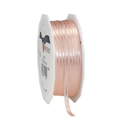 Abbildung von PRÄSENT C.E. Pattberg Satin apricot, 50 m Satinband zum Einpacken von Geschenken, 3 mm Breite, Geschenkband Dekorieren &amp; Basteln, Dekoband, Anlass