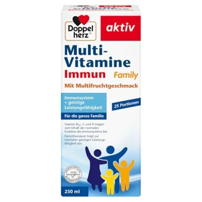 Abbildung von Doppelherz Multi Vitamine Immun Family 11 + Magnesium sofort trinkfertig mit Multifruchtgeschmack 250ml