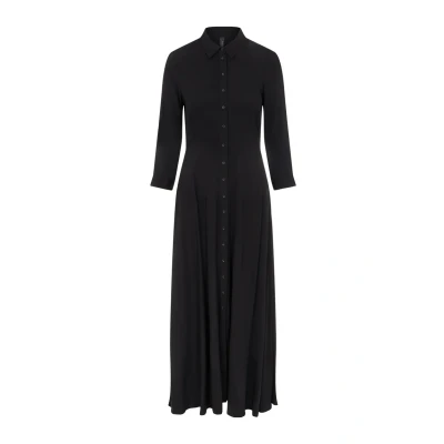 Abbildung von YAS Yassavanna LONG Shirt Dress Maxikleid, Damen, Größe: Medium, Black/spilo