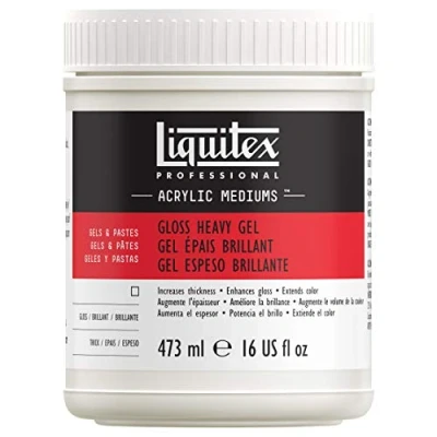 Abbildung von Liquitex 5121 Professional glänzendes schweres Gel Medium für Acrylfarben, erhöht den Oberflächenwiderstand eine Ölfarben Konsistenz 473ml Topf