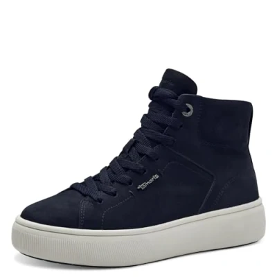 Abbildung von Tamaris Damen Sneaker Leder Wechselfußbett; NAVY, EU 38