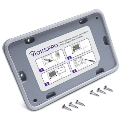 Abbildung von Vioks.pro Serviceklappe mit 6 Schrauben Ersatz für Bosch Klappe 00646776 Wäschetrockner Wartungsklappe Siemens Trockner/Bosch Waschtrockner
