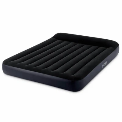 Abbildung von Intex 64143 Luftmatratze für Doppelbett Dura Beam Pillow Rest mit Faser Tech Technologie, ohne elektrische Pumpe, 152 x 203 25 cm, Schwarz, California King