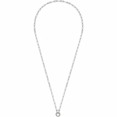 Abbildung von Leonardo Jewels Moda Clip&amp;Mix Damen Halskette aus Edelstahl mit Ring zum Anhängen von Charms, Länge 80 cm, Schmuck Geschenk für Frauen 023344