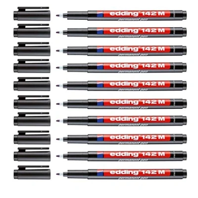 Abbildung von edding Permanent Pen 142 M, 1 mm, schwarz (10 Stück)