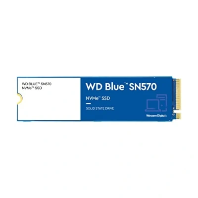 Abbildung von WD Blue SN570 NVMe SSD intern 2 TB (für Kreativpro, fis, 1 monatige Mitgliedschaft bei Adobe Creative Cloud, M.2 2280 PCIe Gen3 x 4 SSD, Lesen bis zu 3.500 MB/s, Dashboard), Festkörper Laufwerk