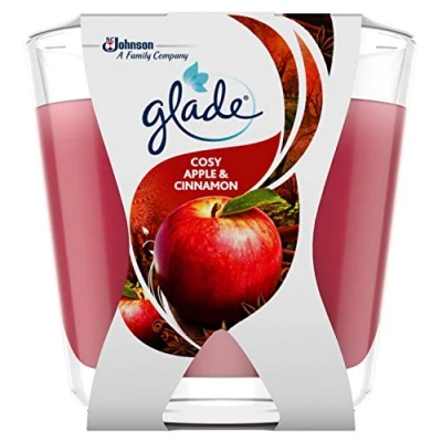 Abbildung von Glade Décor Duft Kerze im Glas, Apple &amp; Cinnamon (Apfel Zimt), 6er Pack (6 x 70 g)