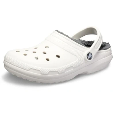 Abbildung von Crocs Classic Lined Clogs, Größe: 33 34, White/grey Schuhe