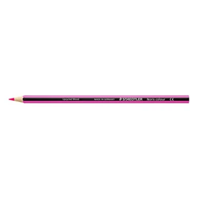 Abbildung von STAEDTLER Buntstifte Noris colour, magenta, rutschfeste Soft Oberfläche, hohe Bruchfestigkeit, Made from Upcycled Wood, intensive Farben, Sechskantformat, 12 magenta Farbstifte, 185 20
