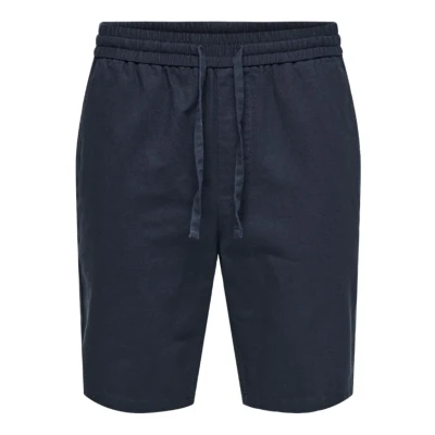 Abbildung von ONLY &amp; SONS Herren Sweat Short ONSLINUS Regular Fit Blau Beige Weiss, Größe:M, Farbe:Dark Navy 22024967