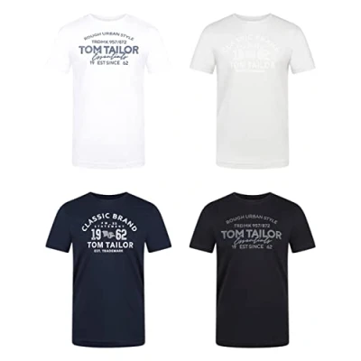 Abbildung von TOM Tailor 4 PACK Tshirt print, Herren, Größe: Small, Lucid white