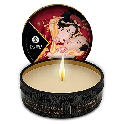 Abbildung von Shunga Massage Kerze Sparkling Strawberry/romance 30 Ml