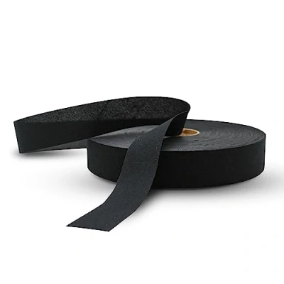 Abbildung von DOJA Barcelona Schrägband Meterware Schwarz Bias Tape Rollenpackung 100m Breite 50mm Polyester Weißes Einfassband für Nähen, Kurzwaren &amp; Nähband, Borten und Bänder zum Nähen